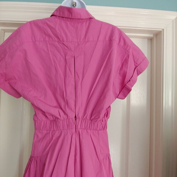 Silvia Tcherassi Fuchsia Designer Garden Party Resort Wear Tiered Chic Dress M - Picture 10 of 15